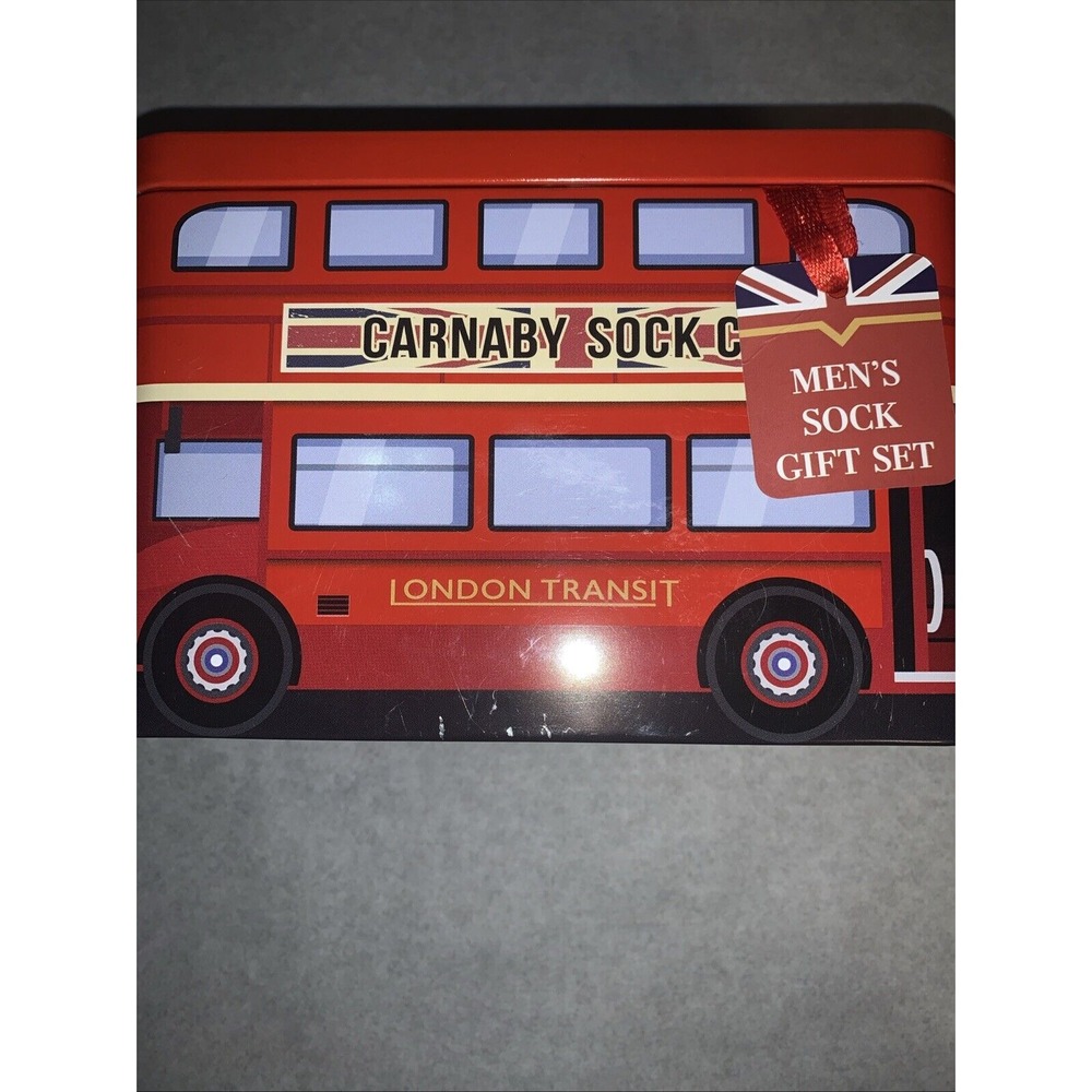 3 PACK CARNABY SOCK‎ CO. LONDON ENGLAND MEN'S SOCK GIFT BOX SET. SZ 8-12